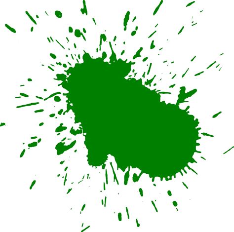 10 Green Paint Splatters Png Transparent
