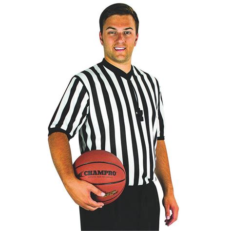 Sports Dri Gear Basketball Referee Jersey 100 Polyester With Wicking