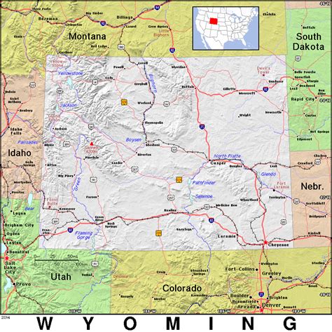 Stock Vector Map Of Wyoming One Stop Map Throughout P