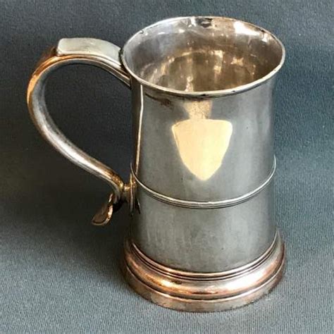 Old Sheffield Plate One Pint Tankard Antique Silver Plate Hemswell