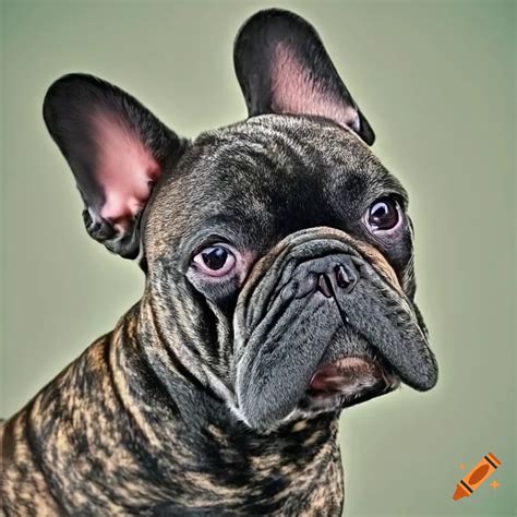 Cute Muscular Black Brindle French Bulldog On Craiyon