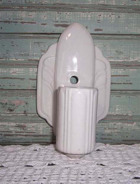 Vintage Porcelain Ceramic Wall Light Fixture By Vintageguinea