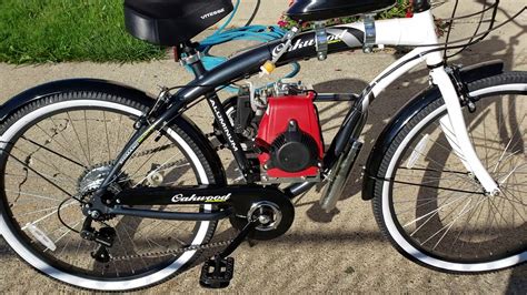 26 Inch Kent Oakwood 49cc 4 Stroke Motorized Bicycle Youtube