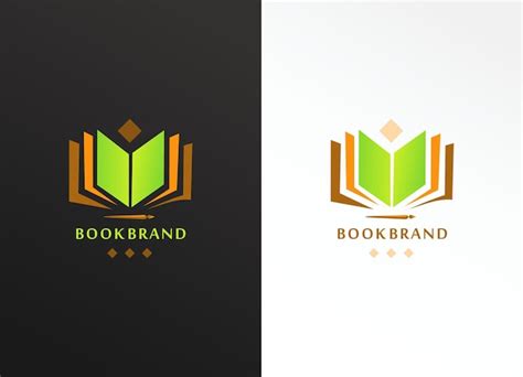 Logotipo Da Marca Da Editora E Logotipo Do Livro E Da Biblioteca