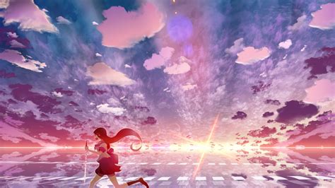 1366x768 Girl Anime Sky 1366x768 Resolution Wallpaper Hd Anime 4k