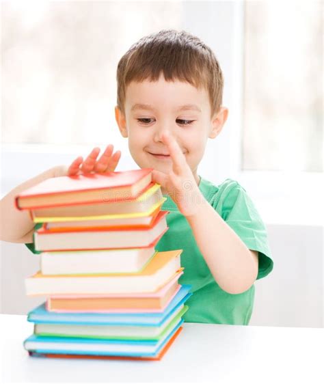 Little Boy Is Reading A Book Stock Image Image Of Enlightenment