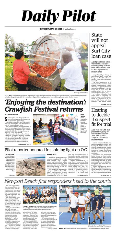 Daily Pilot e-newspaper: Thursday, May 25, 2023 - Los Angeles Times