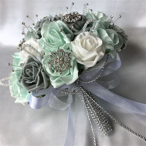 Image By Topknot Tiaras And Flowers On Mint Green Grey And White