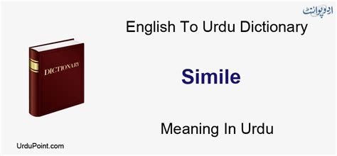 Simile Meaning In Urdu Tashbeeh تشبیہ English To Urdu Dictionary