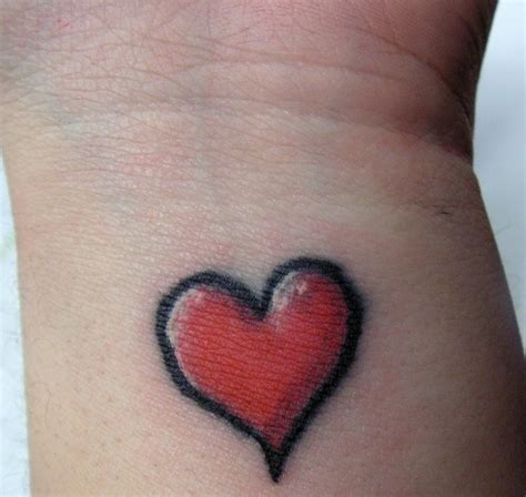 Red Cute Heart Tattoo Tattoomagz › Tattoo Designs Ink Works