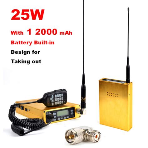 25w Vhf Uhf Portable Radio 2 Meter 70cm Ham Amateur Mobile Transceiver