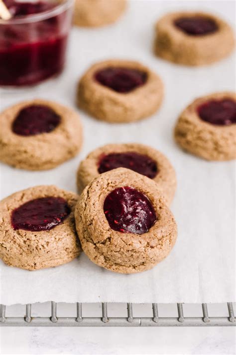 Almond Butter Thumbprint Cookies Nourished By Nutrition