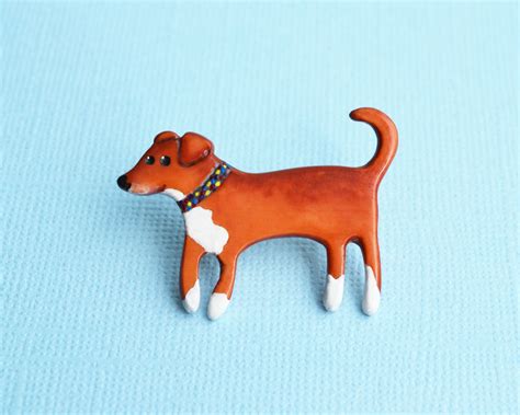 Personalized Dog Pin Brooch Sculpted And Painted From Photo Of Etsy