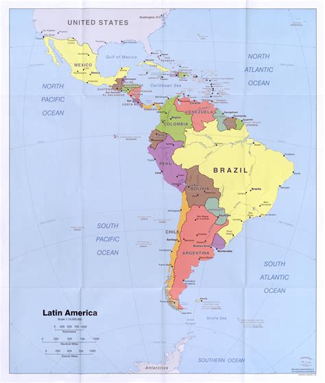 Map Of The South America Large World Map