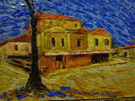 Casa Amarela Onde Vincent Van Gogh Ficou Em Arles Obra Original Da
