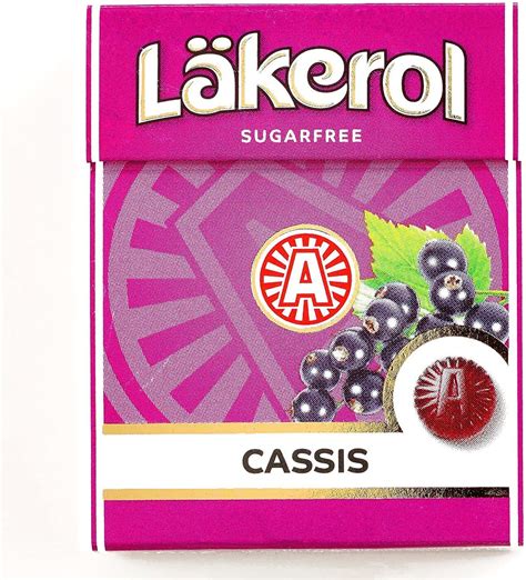 4 Boxes X 25g Of Läkerol Cassis Blackcurrant Original Swedish Sugar Free Stevia