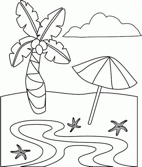 Beach Coloring Pages Free Printable Coloring Home