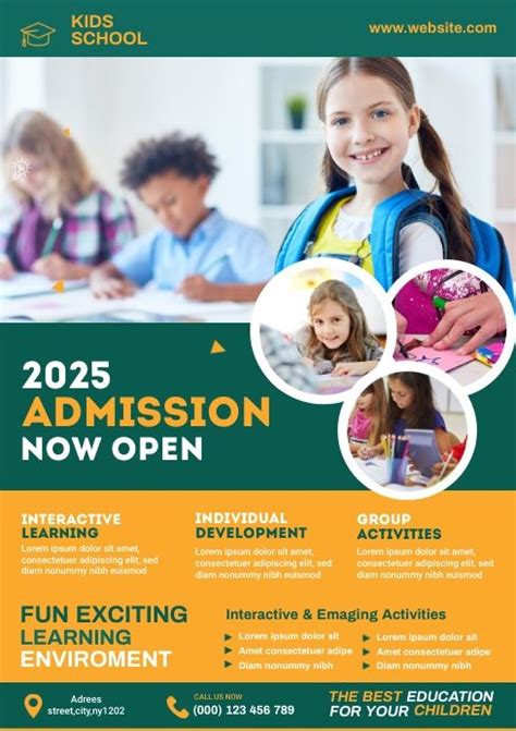 Admission Flyer Template Education Poster Design Admissions Poster