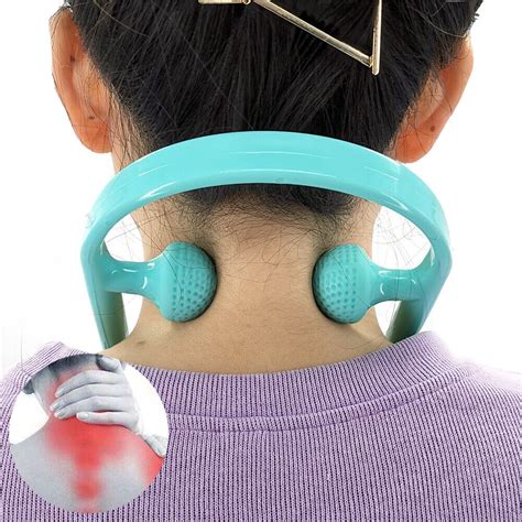 Plastic Pressure Point Therapy Neck Massageador Relieve Hand Roller Neck Massager For Neck Tk