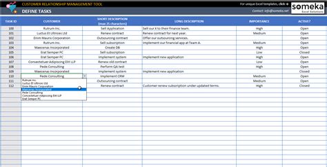 Excel Crm Template Customer Relationship Management Tool