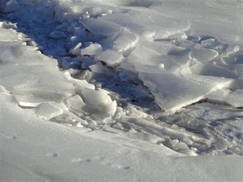 Broken Ice atop Winter Stream Bed Picture | Free ...