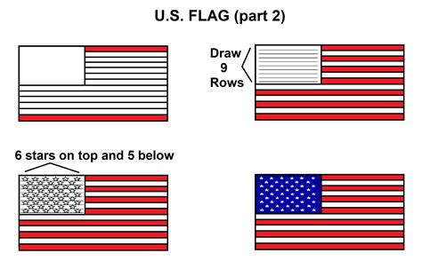How To Draw The American Flag Really Easy Drawing Tutoria Flag Images