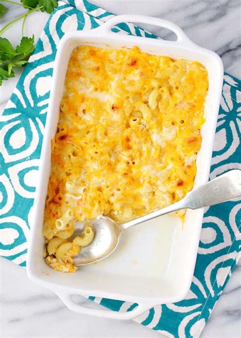 The secret to a good, baked macaroni and cheese is a crispy top that covers a soft, creamy bottom. Dump and Bake Overnight Macaroni and Cheese - The Seasoned Mom