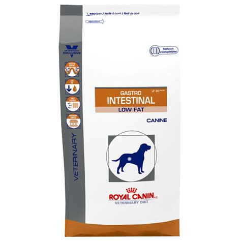 The nutritious and popular packaged dog foods support balanced growth and include specially selected ingredients for optimal health and wellbeing. Royal Canin GI Low Fat Canine (17.6 lb)