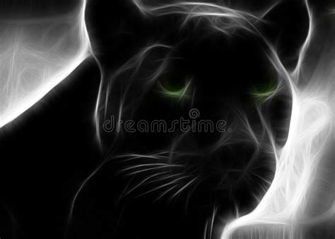 Black Panther With Green Eyes Background With Colors Ideal For Posters