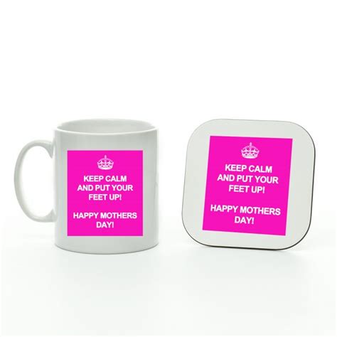 Keep Calm And Put Your Feet Up Mug And Coaster Set Mothers Day T