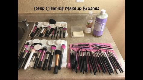 Spray eyeshadow palettes with 70% alcohol. How To Deep Clean Makeup Brushes Quickly - YouTube