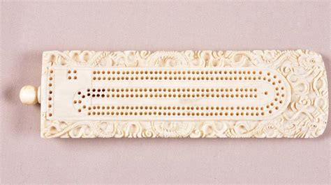 Sold At Auction Genuine Ivory Cribbage Board