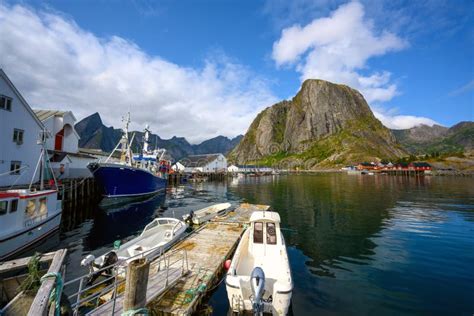 A Fishing Village At Hamnoy Reine Norway During The Daytime Stock