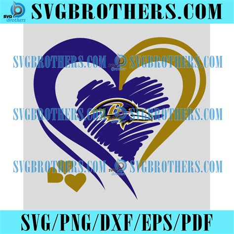 Baltimore Ravens Heart Logo Svg Football Svg Svgbrothers