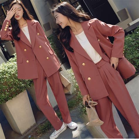 New Korean Version Of The Long Loose Loose Thin Single Breasted Suit Jacket Two Sets Of Pants