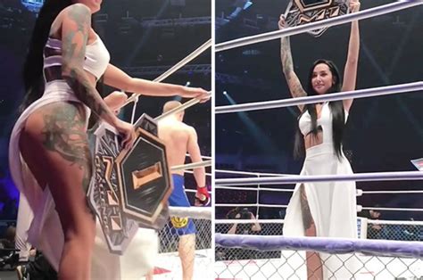 Mma News Ring Girl Has Wardrobe Malfunction During Russian Promotion Daily Star