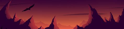 4480x1080 Resolution Eagle Mountain Sunset Minimalist 4480x1080