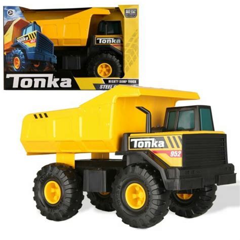 Vintage 1980s Metal Mighty Tonka Dump Truck Vintage Toy Truck Yellow And Black Tonka Die Cast