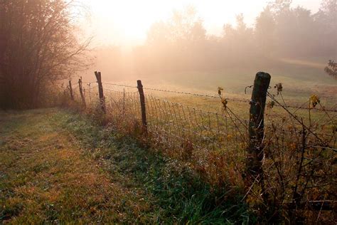 Foggy Sunrise Photo In The Country Early Morning Foggy Etsy