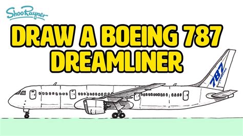 How To Draw A BOEING 787 DREAMLINER Spoken Step By Step Instructions
