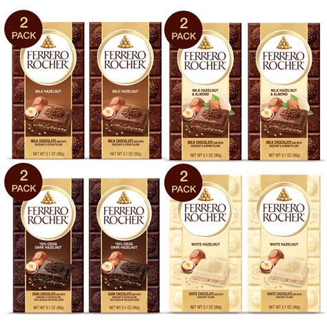 Buy Ferrero Rocher Premium Chocolate Bars Individually Wrapped Variety