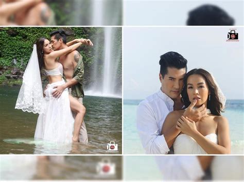 look aubrey miles and troy montero do sexy trash the dress shoot in camiguin gma entertainment