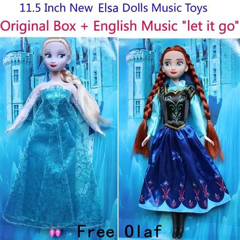 New Style Elsa Anna Musical Doll Singing Let It Go Princess Doll Elsa