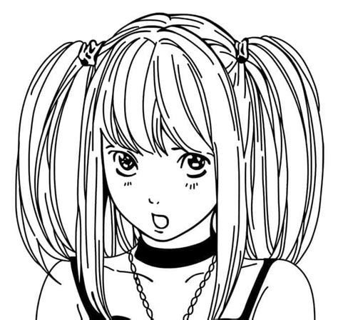 death note misa amane coloring page download print or color online for free