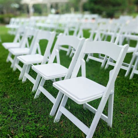 Padded White Folding Wedding Chair The Wedding Shop