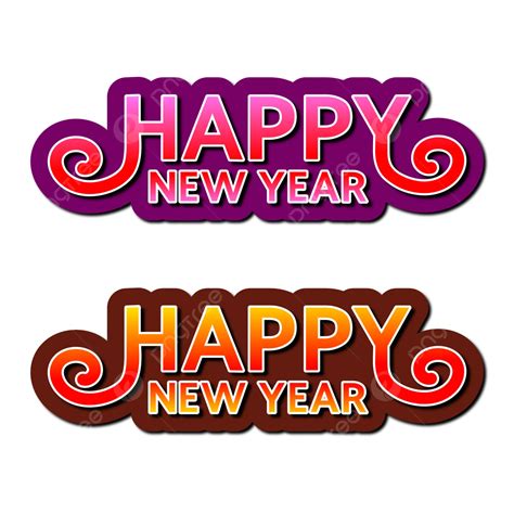 Happy New Year Text Effect With Typography Design 01 Vector Happy New