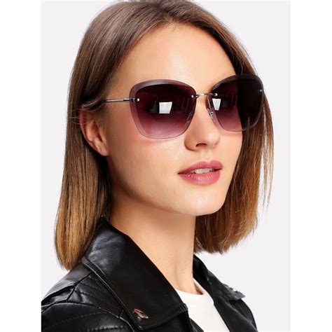 rimless tinted lens sunglasses sunshineâ€™s boutique and ts sunglasses fashion sunglasses