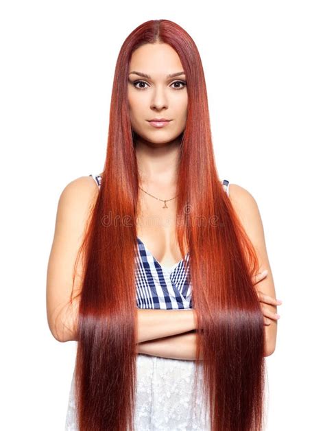 woman with long red hair stock image image of elegant 51865725