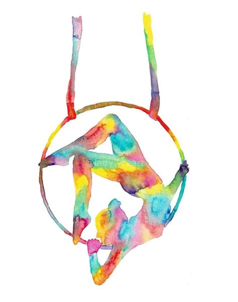 Aerial Hoop Silky Art Silks Yoga Print Watercolor Painting Etsy
