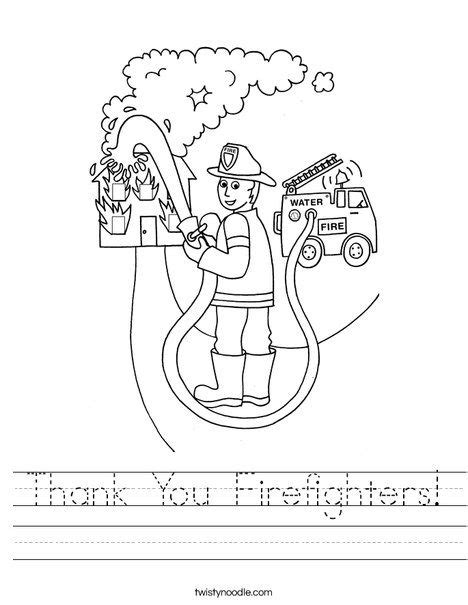 Firefighter Worksheet For Kindergarten